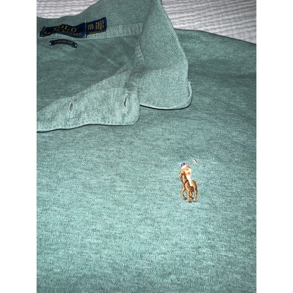 Polo Ralph Lauren Classic Fit Polo Shirt Mens XXL Short Sleeve Green - Picture 1 of 5